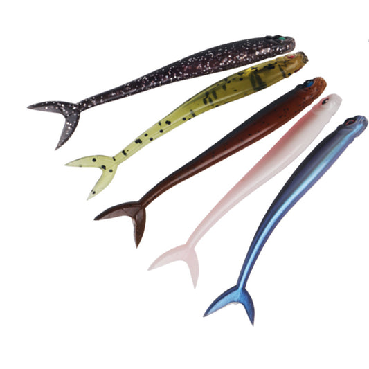 Bionic Paddle Tail Shad Lure Soft Plastic Bait  with Swallow Tail Bass Lure for  Saltwater and Freshwater