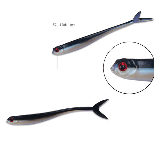 Bionic Paddle Tail Shad Lure Soft Plastic Bait  with Swallow Tail Bass Lure for  Saltwater and Freshwater